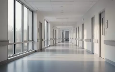 Ein heller, moderner Krankenhausflur mit weichem Tageslichteinfall und minimalistischer Architektur. - Foto: über boerse-global.de