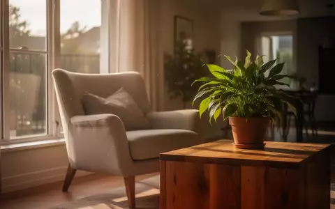 Ein heller, gemütlicher Wohnraum mit einem Sessel und einer Pflanze, der eine Atmosphäre von Wohlbefinden und Ruhe ausstrahlt. - Foto: über boerse-global.de