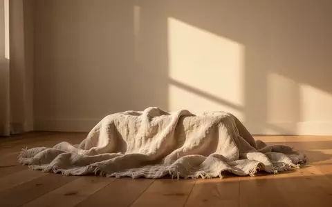 Ein sonnendurchfluteter, minimalistisch eingerichteter Raum mit einer weichen Leinendecke auf einem Holzboden. - Foto: über boerse-global.de