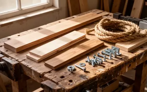 Eine Werkbank mit verschiedenen Materialien und Werkzeugen für Upcycling-Projekte in natürlichem Licht. - Foto: über boerse-global.de
