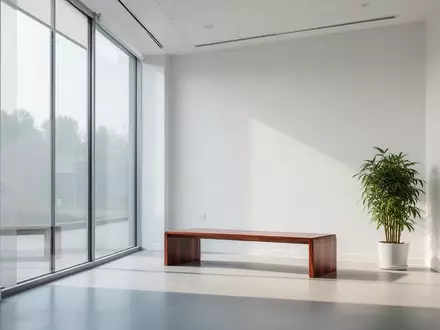 Minimalistischer, heller Innenraum einer medizinischen Einrichtung mit natürlichem Lichteinfall und einer Pflanze. - Foto: über boerse-global.de