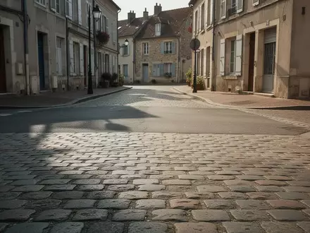 Eine leere, sonnendurchflutete Straße in einer Kleinstadt bei Tageslicht. - Foto: über boerse-global.de