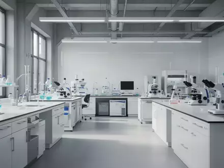 Modernes Labor in einem Forschungszentrum in Aachen mit medizinischer Ausstattung bei Tageslicht. - Foto: über boerse-global.de