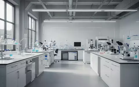 Modernes Labor in einem Forschungszentrum in Aachen mit medizinischer Ausstattung bei Tageslicht. - Foto: über boerse-global.de