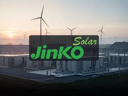 Moderne Energiespeicheranlage bei Sonnenaufgang als Symbol für nachhaltige Energielösungen und Investitionen. - Foto: über boerse-global.de