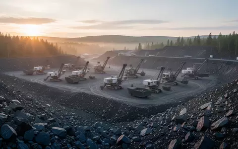 Moderne Graphit-Minenanlage in einer natürlichen Landschaft bei Sonnenaufgang. - Foto: über boerse-global.de