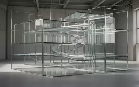 Abstrakte, mehrschichtige Architektur aus Glas und Metall in einem ruhigen Raum, die Komplexität und Struktur symbolisiert. - Foto: über boerse-global.de