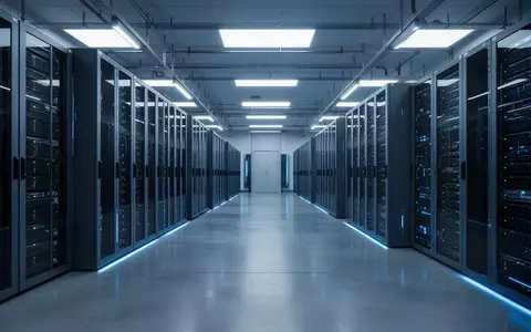 Moderne, hochsichere Serverraum-Infrastruktur in einer Regierungsumgebung mit blauer Beleuchtung. - Foto: über boerse-global.de