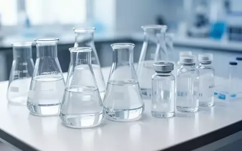 Laborausstattung mit Glasbehältern und Reagenzgläsern in einer sterilen Forschungsumgebung. - Foto: über boerse-global.de