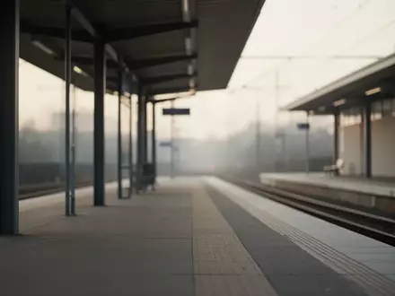 Ein leerer Bahnsteig in den frühen Morgenstunden bei natürlichem Licht. - Foto: über boerse-global.de