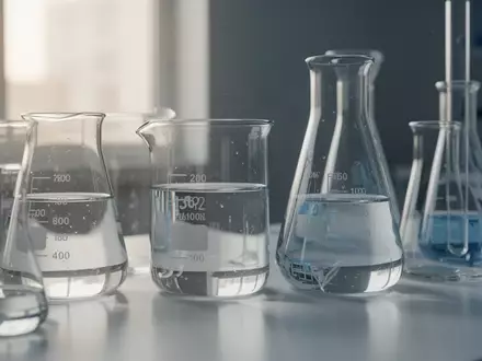 Laborausstattung mit Glasgefäßen und Flüssigkeiten in einer klinischen Umgebung bei natürlichem Licht. - Foto: über boerse-global.de