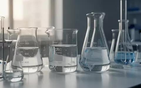 Laborausstattung mit Glasgefäßen und Flüssigkeiten in einer klinischen Umgebung bei natürlichem Licht. - Foto: über boerse-global.de