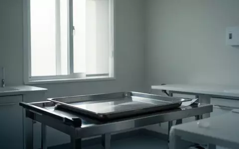 Ein minimalistischer, leerer Untersuchungsraum in einer modernen medizinischen Einrichtung mit sanftem Tageslicht. - Foto: über boerse-global.de