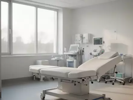 Ein heller, moderner und steriler Behandlungsraum in einer Klinik mit Tageslichteinfall. - Foto: über boerse-global.de
