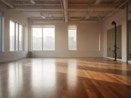 Ein heller, minimalistischer Trainingsraum mit Holzboden und natürlichem Licht, der eine ruhige Atmosphäre für Bewegung ausstrahlt. - Foto: über boerse-global.de