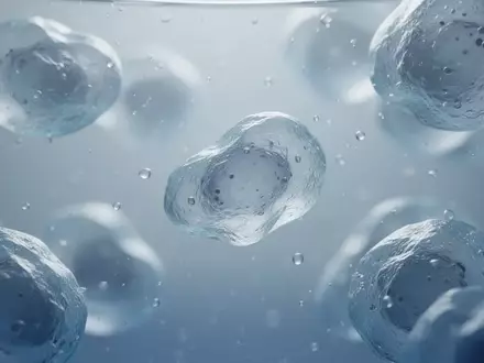Abstrakte, mikroskopische Darstellung biologischer Zellstrukturen in einer klinischen Laborumgebung. - Foto: über boerse-global.de