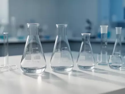 Laborumgebung mit Glasgefäßen und wissenschaftlicher Ausrüstung in einer klinischen, hellen Atmosphäre. - Foto: über boerse-global.de