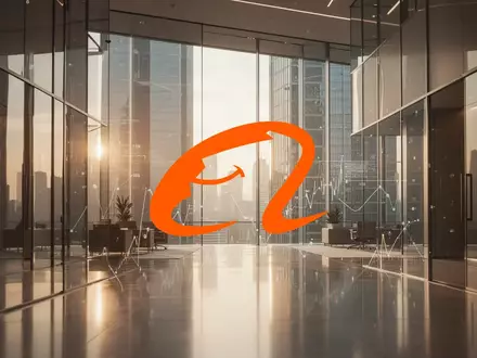 Abstrakte Darstellung einer modernen Büroarchitektur im goldenen Licht als Symbol für globales E-Commerce-Wachstum. - Foto: über boerse-global.de