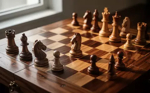 Ein hölzernes Schachbrett mit Spielfiguren in einer Nahaufnahme, das die strategische Natur des Spiels verdeutlicht. - Foto: über boerse-global.de