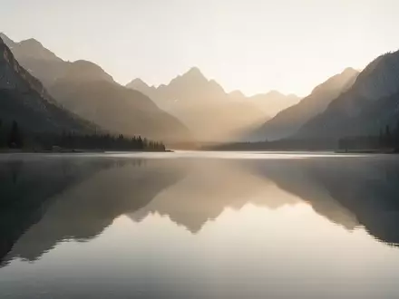 Ein stiller Bergsee in der Morgendämmerung, der Ruhe und mentale Klarheit symbolisiert. - Foto: über boerse-global.de