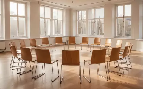 Ein heller, leerer Seminarraum an einer Hochschule mit im Kreis angeordneten StĂĽhlen und natĂĽrlichem Lichteinfall. - Foto: ĂĽber boerse-global.de