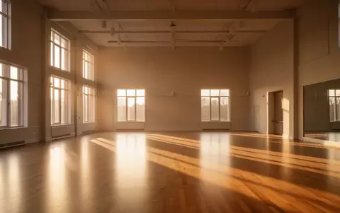Ein heller, leerer Tanzsaal mit poliertem Holzboden und einfallendem Sonnenlicht am späten Nachmittag. - Foto: über boerse-global.de