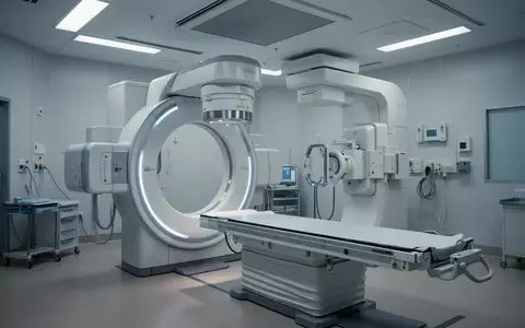 Ein moderner, steriler Behandlungsraum für Strahlentherapie mit medizinischer Ausrüstung in einem Krankenhaus. - Foto: über boerse-global.de