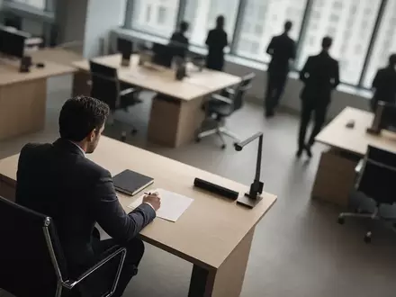 Ein ruhiger, moderner Börsenraum mit natürlichem Tageslicht und einer professionellen, minimalistischen Atmosphäre. - Foto: über boerse-global.de