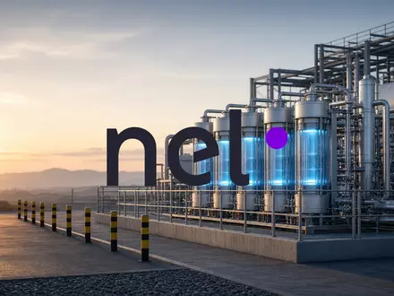 Moderne Wasserstoff-Energieanlage in einer industriellen Umgebung bei Sonnenaufgang - Foto: über boerse-global.de