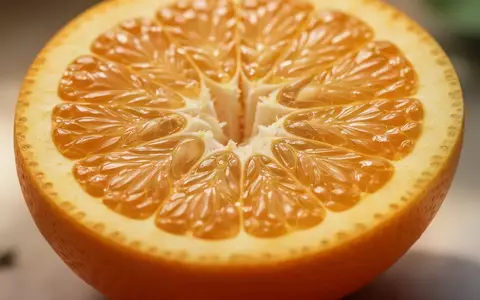 Nahaufnahme einer aufgeschnittenen Orange mit detaillierter Textur des Fruchtfleisches. - Foto: über boerse-global.de