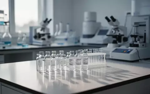 Ein steriles Laborumfeld mit medizinischen Analysegeräten und Glasphiolen in einer klinischen Umgebung. - Foto: über boerse-global.de