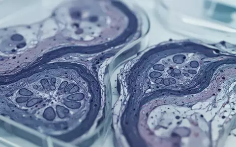 Mikroskopische Aufnahme von biologischem Gewebe in einem Labor, die zelluläre Strukturen und Texturen zeigt. - Foto: über boerse-global.de