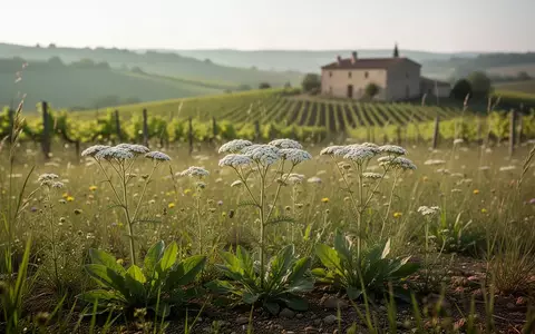 Eine sonnendurchflutete Wiese mit verschiedenen Heilkräutern im Vordergrund und einer sanften Hügellandschaft im Hintergrund. - Foto: über boerse-global.de
