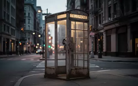 Eine einsame, verlassene Telefonzelle in einer städtischen Umgebung bei Dämmerung. - Foto: über boerse-global.de