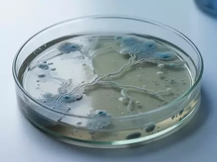 Nahaufnahme einer Laborschale mit Nährboden und mikrobiellen Kulturen in einem klinischen Umfeld. - Foto: über boerse-global.de