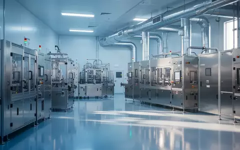 Eine moderne Reinraum-Umgebung in einer Halbleiterfertigung mit industriellen Maschinen und reflektierenden Böden. - Foto: über boerse-global.de