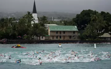 Beim Schwimmen lief alles noch perfekt für Lange.  - Foto: Ezra Shaw/Getty Images for IRONMAN/dpa