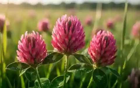 Frische Rotklee-Blüten in einer sommerlichen Wiese bei natürlichem Tageslicht. - Foto: über boerse-global.de