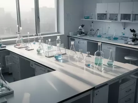 Ein steriles, modernes medizinisches Forschungslabor mit hellen Oberflächen und Glasgeräten bei natürlichem Lichteinfall. - Foto: über boerse-global.de
