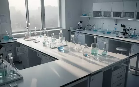 Ein steriles, modernes medizinisches Forschungslabor mit hellen Oberflächen und Glasgeräten bei natürlichem Lichteinfall. - Foto: über boerse-global.de