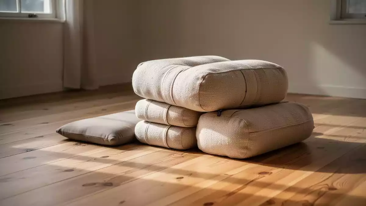 Keilkissen und Yoga-Bolster: Ergonomische Unterstützung für Entspannung