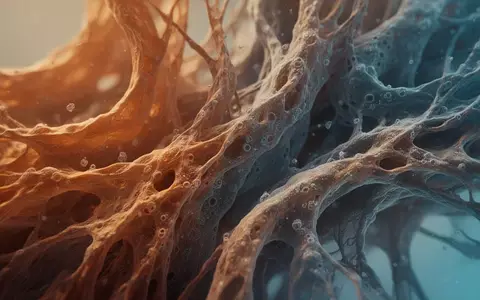 Mikroskopische Aufnahme von biologischem Gewebe mit komplexen zellulären Strukturen in einer klinischen Umgebung. - Foto: über boerse-global.de