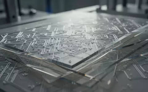 Nahaufnahme einer hochkomplexen, mikroskopischen Oberflächenstruktur aus synthetischem Material im Laborumfeld. - Foto: über boerse-global.de