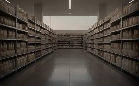 Ein leerer, ruhig beleuchteter Supermarktgang mit gedimmtem Licht und ordentlich sortierten Regalen. - Foto: über boerse-global.de