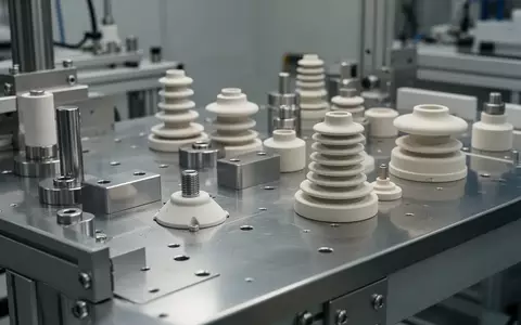 Industrielle Laborumgebung mit technischen Keramikkomponenten und metallischen Oberflächen auf einem Arbeitstisch - Foto: über boerse-global.de