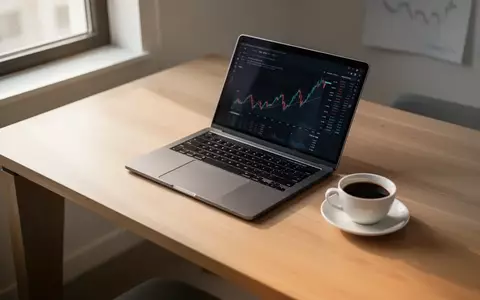 Ein minimalistischer, moderner Arbeitsplatz mit einem Laptop und einer Kaffeetasse in natürlichem Licht. - Foto: über boerse-global.de