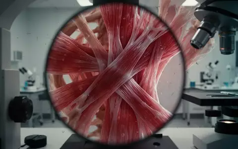 Mikroskopische Nahaufnahme von menschlichem Skelettmuskelgewebe in einem Labor. - Foto: über boerse-global.de
