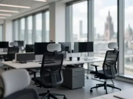 Ein modern eingerichteter, heller Büroarbeitsplatz in einer Finanzumgebung mit natürlichem Lichteinfall. - Foto: über boerse-global.de