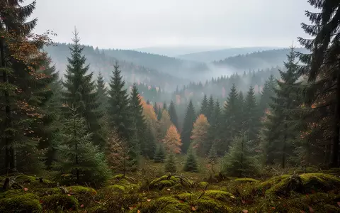 Bewaldete Hügellandschaft des Nordschwarzwaldes bei nebligem Wetter. - Foto: über boerse-global.de