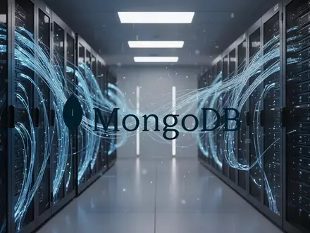 Abstraktes Bild eines modernen Serverraums mit leuchtenden Glasfaserkabeln und Datenströmen. - Foto: über boerse-global.de